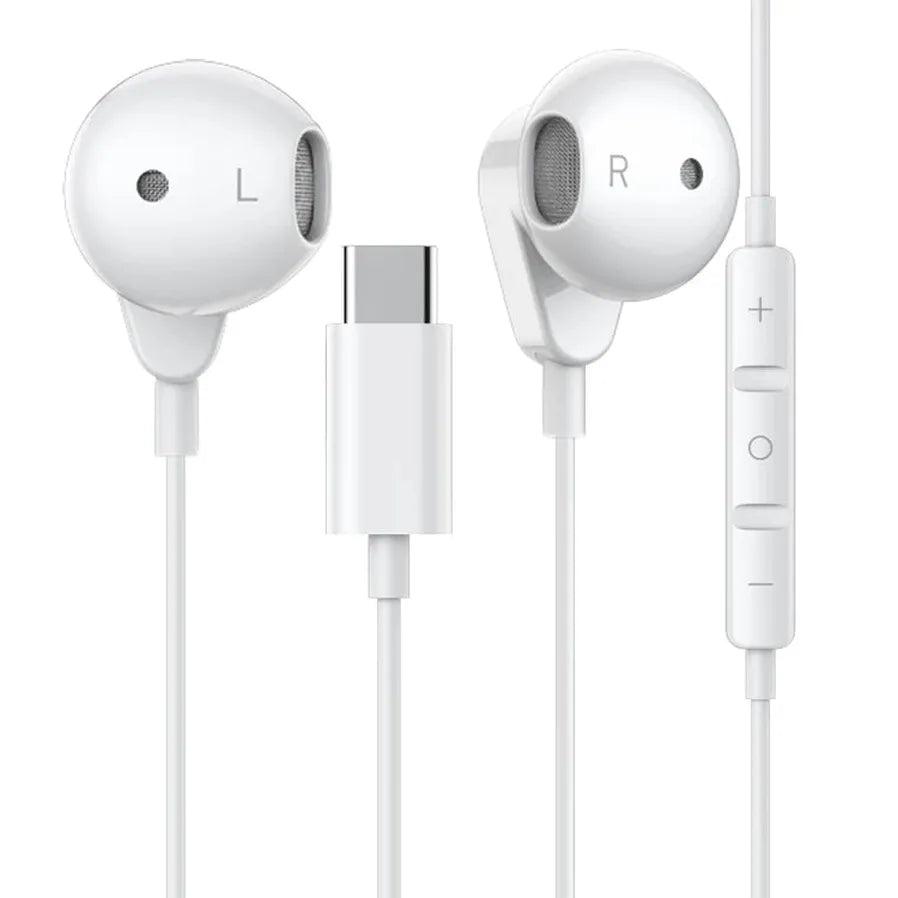 HKM-370451 Type C Noise Cancelling Wired Earphones for iPhone 15 Pro Max with Microphone - Gaming Earbuds
