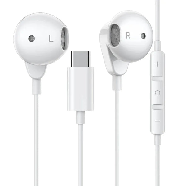 HKM-370451 Type C Noise Cancelling Wired Earphones for iPhone 15 Pro Max with Microphone - Gaming Earbuds