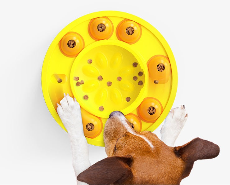 HKM-3705277 Automatic Food Dispenser with Puzzle Design for Slow Feeding Dogs