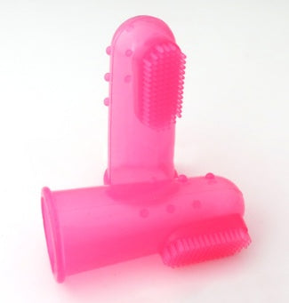 HKM-3705661 Super Soft Silica Gel Finger Toothbrush for Cats and Dogs