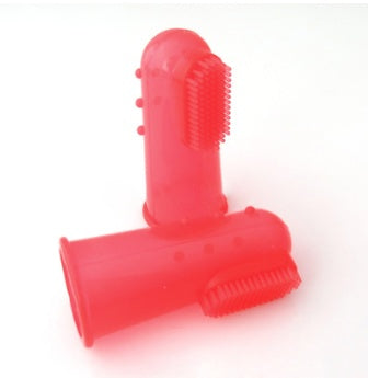 HKM-3705661 Super Soft Silica Gel Finger Toothbrush for Cats and Dogs
