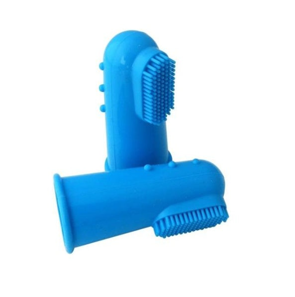 HKM-3705661 Super Soft Silica Gel Finger Toothbrush for Cats and Dogs