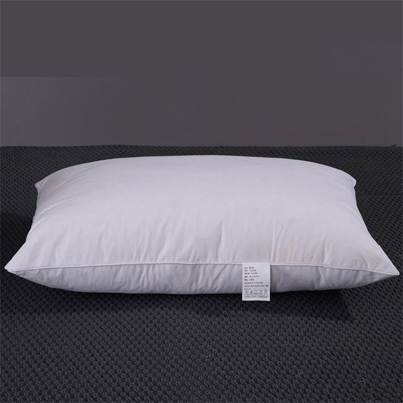 HKM-370579 White Goose Feather Pillow with Pure Cotton Fleece-Proof Fabric - 48x74cm