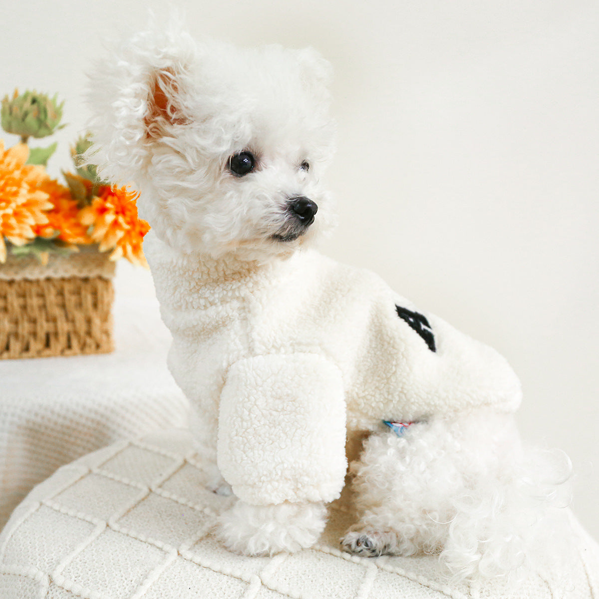 HKM-3706173 Cozy Autumn Winter Zipper Coat for Dogs and Cats - Casual Polyester Pet Clothing