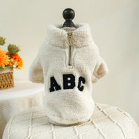 HKM-3706173 Cozy Autumn Winter Zipper Coat for Dogs and Cats - Casual Polyester Pet Clothing