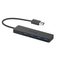 HKM-370643 Anker 4-Port USB 3.0 Hub with 200mm Cable Length, Compact Black Design