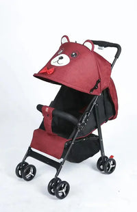 HKM-370643 Lightweight Foldable Baby Stroller for Infants and Toddlers (0-36 Months) in Cat/Rabbit Design