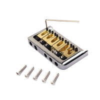 HKM-370707 Six String Guitar Bridge with Silver Brass Saddle