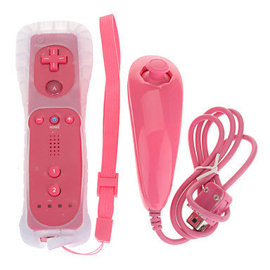 HKM-370771 Wii Console Left and Right Gamepad with Rubber Sleeve and Hand Strap