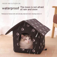HKM-3707837 Removable and Washable Rain-Proof Cat Nest for Winter with Windproof Design