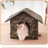 HKM-3707837 Removable and Washable Rain-Proof Cat Nest for Winter with Windproof Design