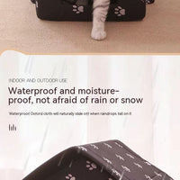 HKM-3707837 Removable and Washable Rain-Proof Cat Nest for Winter with Windproof Design