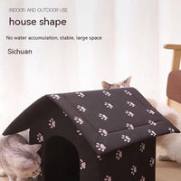 HKM-3707837 Removable and Washable Rain-Proof Cat Nest for Winter with Windproof Design