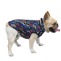 HKM-3708349 Full Print Dog Vest Pet Suit - Lightweight Polyester, Sizes XS to 3XL, Black and White Design