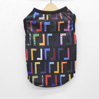 HKM-3708349 Full Print Dog Vest Pet Suit - Lightweight Polyester, Sizes XS to 3XL, Black and White Design