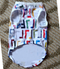 HKM-3708349 Full Print Dog Vest Pet Suit - Lightweight Polyester, Sizes XS to 3XL, Black and White Design