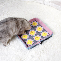 HKM-3708605 Sniffing Mat for Dogs - Skin and Gray Non-Woven Fabric - 33x33x4 cm