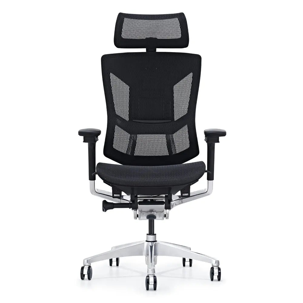 HKM-370899 Ergonomic Full Mesh Office Chair with Lumbar Support and Footrest, 5-Year Warranty