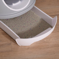 HKM-3709245 Stylish Cat Litter Box with Lid and Skylight for Easy Access and Cleaning
