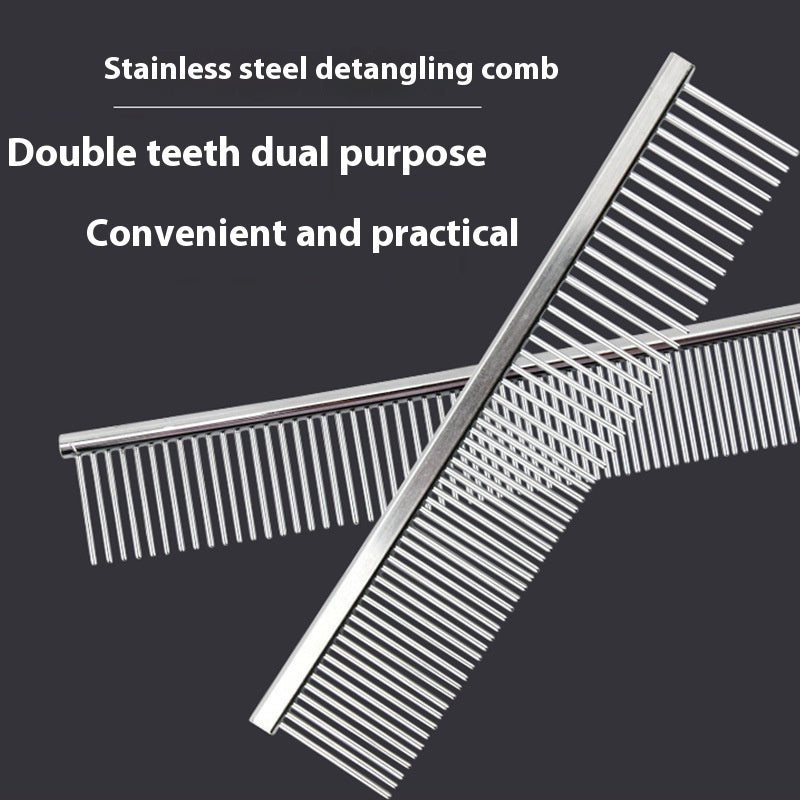 HKM-3709373 Stainless Steel Pet Comb for Cats and Dogs - Various Sizes Available