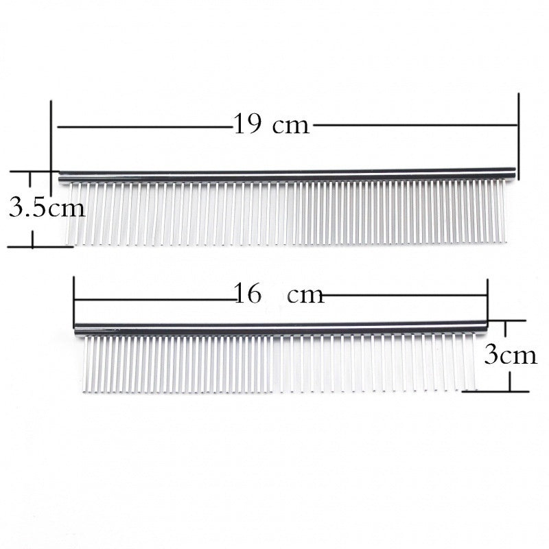 HKM-3709373 Stainless Steel Pet Comb for Cats and Dogs - Various Sizes Available