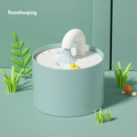HKM-3709629 Ceramic Cat Water Dispenser with Automatic Circulating Faucet - Multiple Color Options Available