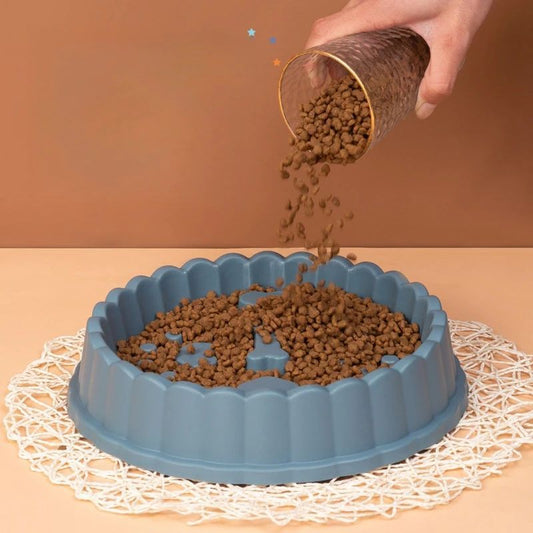 HKM-370963 Anti-Choking Slow Feeder Bowl for Dogs and Cats - 27x5.5cm, PP Material