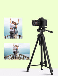 HKM-371155 Aluminum Alloy Tripod Head Set for Micro SLR Cameras and Mobile Phones - Maximum Load 2-5 kg - Black