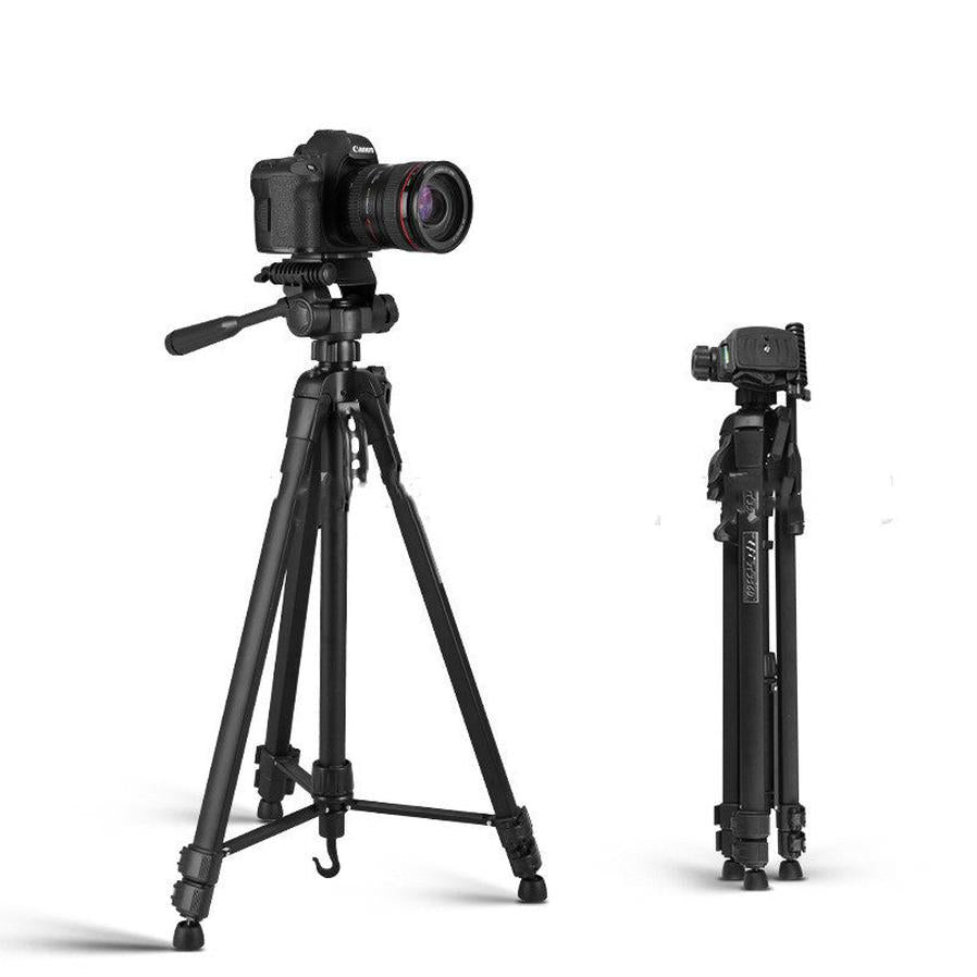 HKM-371155 Aluminum Alloy Tripod Head Set for Micro SLR Cameras and Mobile Phones - Maximum Load 2-5 kg - Black