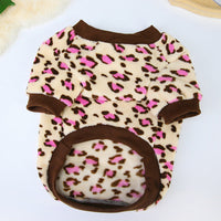 HKM-3711933 Fluffy Bullfighting Jacket for Dogs - Casual Winter Clothing in Light Brown, Pink, Dark Coffee, and Cow Patterns