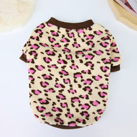 HKM-3711933 Fluffy Bullfighting Jacket for Dogs - Casual Winter Clothing in Light Brown, Pink, Dark Coffee, and Cow Patterns