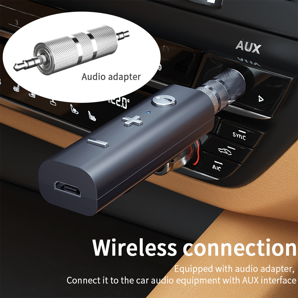 HKM-371283 Bluetooth 5.0 Audio Receiver with 3.5mm Jack for Wireless and Wired Connection
