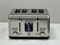 HKM-371347 Stainless Steel 4-Slice Digital Toaster with LED Display and Dust Cover