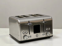 HKM-371347 Stainless Steel 4-Slice Digital Toaster with LED Display and Dust Cover