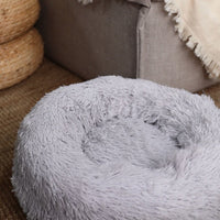 HKM-3713597 Cozy Cotton Cat Nest Cushion for Winter Comfort - 50x50 cm in Light Grey