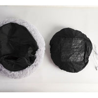 HKM-3713597 Cozy Cotton Cat Nest Cushion for Winter Comfort - 50x50 cm in Light Grey