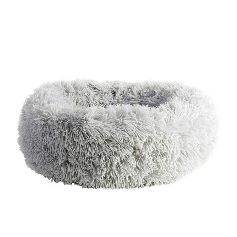 HKM-3713597 Cozy Cotton Cat Nest Cushion for Winter Comfort - 50x50 cm in Light Grey