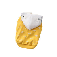 HKM-3714109 Cotton Stretch Dog Clothes for Spring and Summer, Casual Bipedal Wear in Blue and Yellow