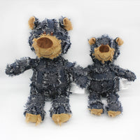 HKM-3714365 Plush Bear Squeaky Dog Toy - Interactive Chew Toy for Dogs and Cats