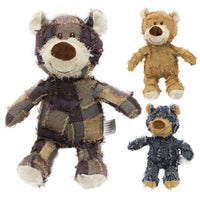 HKM-3714365 Plush Bear Squeaky Dog Toy - Interactive Chew Toy for Dogs and Cats