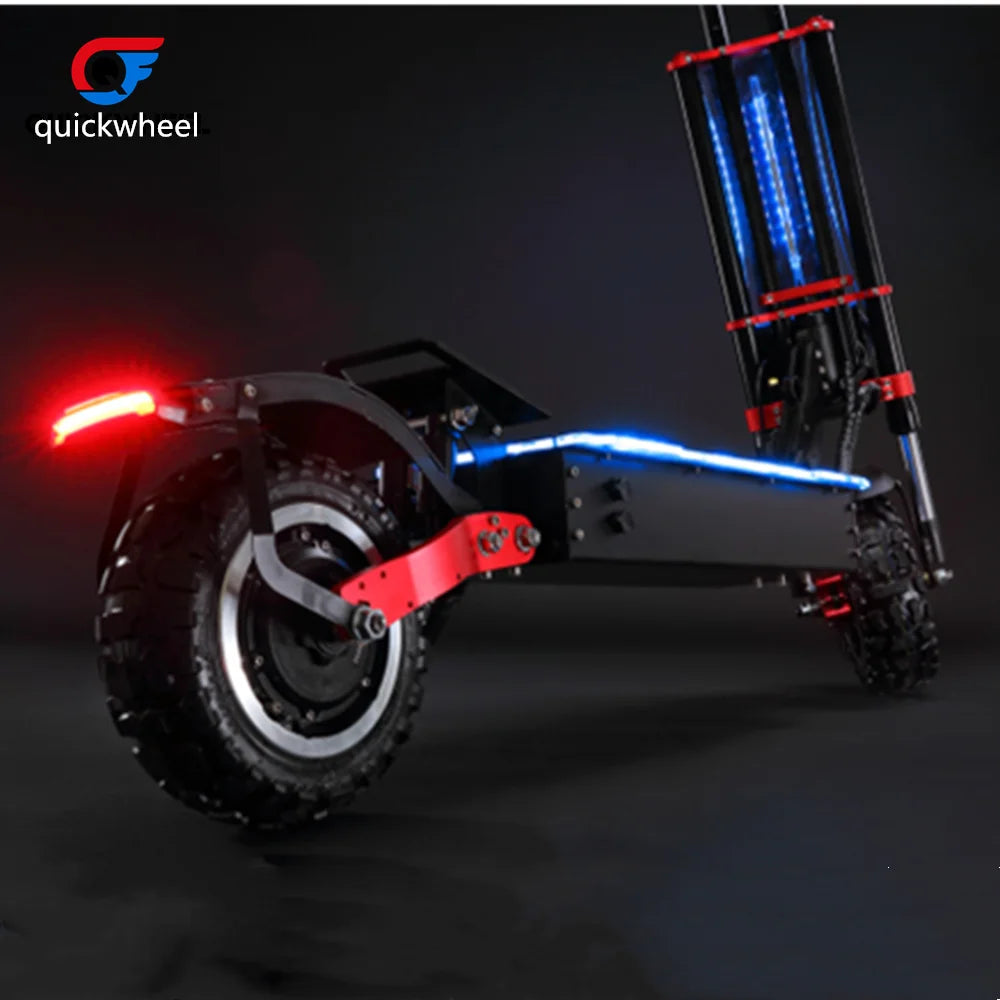 HKM-371475 Quickwheel S3 Electric Scooter with 60V Removable Battery, 13-Inch Tires, and Dual Suspension