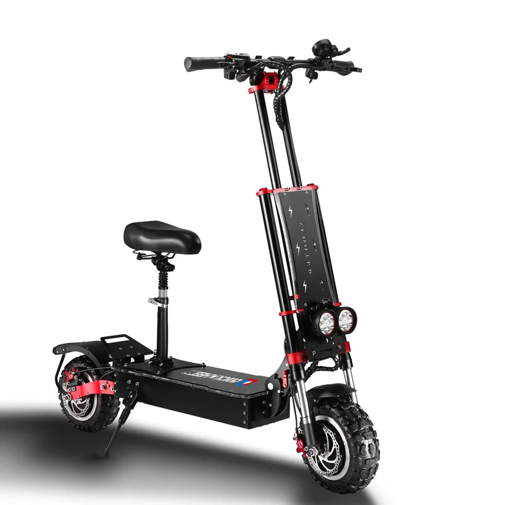 HKM-371475 Quickwheel S3 Electric Scooter with 60V Removable Battery, 13-Inch Tires, and Dual Suspension