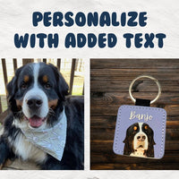 HKM-3715389 Personalized Cowhide Keychain with Custom Pet Photo Pendant