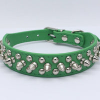 HKM-3715517 Stylish PU Leather Dog Collar with Durable Canvas Lining and Zinc Alloy Accents