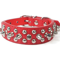 HKM-3715517 Stylish PU Leather Dog Collar with Durable Canvas Lining and Zinc Alloy Accents
