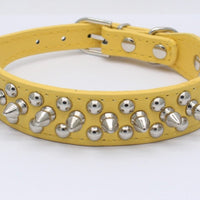 HKM-3715517 Stylish PU Leather Dog Collar with Durable Canvas Lining and Zinc Alloy Accents