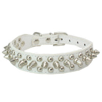 HKM-3715517 Stylish PU Leather Dog Collar with Durable Canvas Lining and Zinc Alloy Accents
