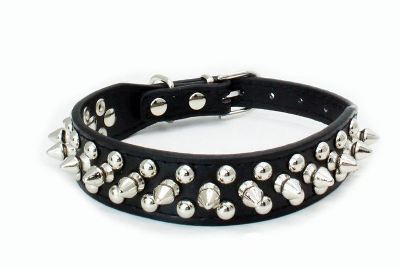HKM-3715517 Stylish PU Leather Dog Collar with Durable Canvas Lining and Zinc Alloy Accents