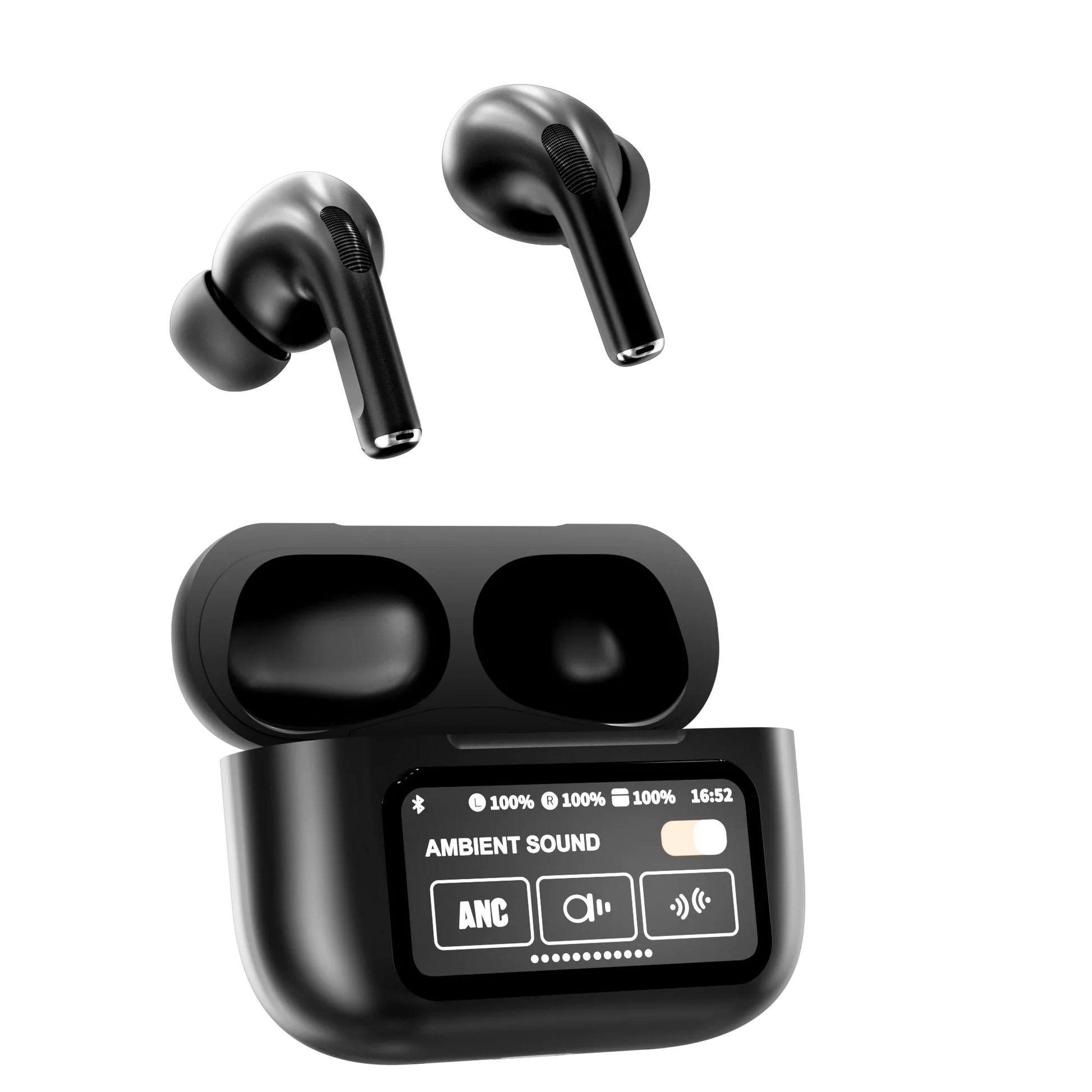 HKM-371603 A9Pro Bluetooth TWS In-Ear Headphones with LED Smart Screen, ANC, ENC, Touch Control, Blue Color