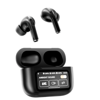 HKM-371603 A9Pro Bluetooth TWS In-Ear Headphones with LED Smart Screen, ANC, ENC, Touch Control, Blue Color